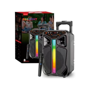 BLUETOOTH | USB | TF | FM RADIO | MIC | RGB FLASH LIGHT | 8 INCH | 1500mAh