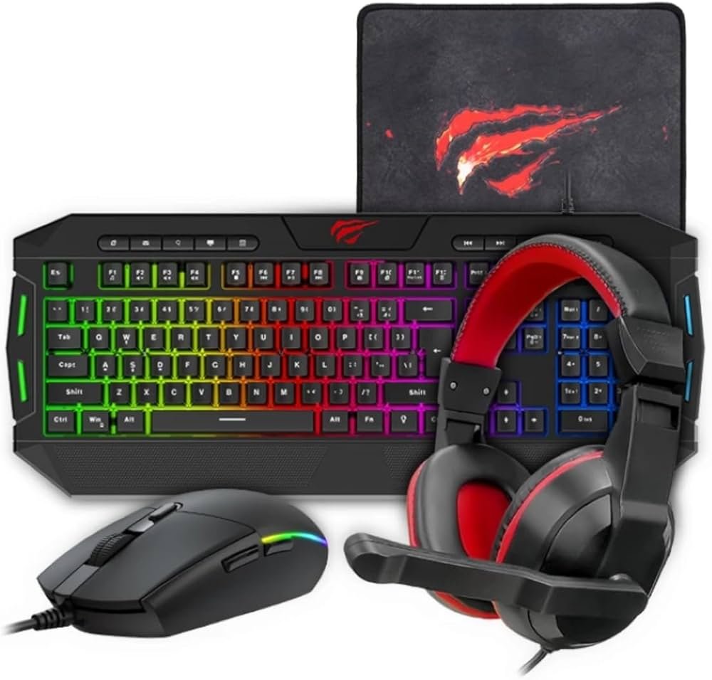 HAVIT | TECLADO + MOUSE + MOUSEPAD + AUDIFONO GAMER | KB501CM