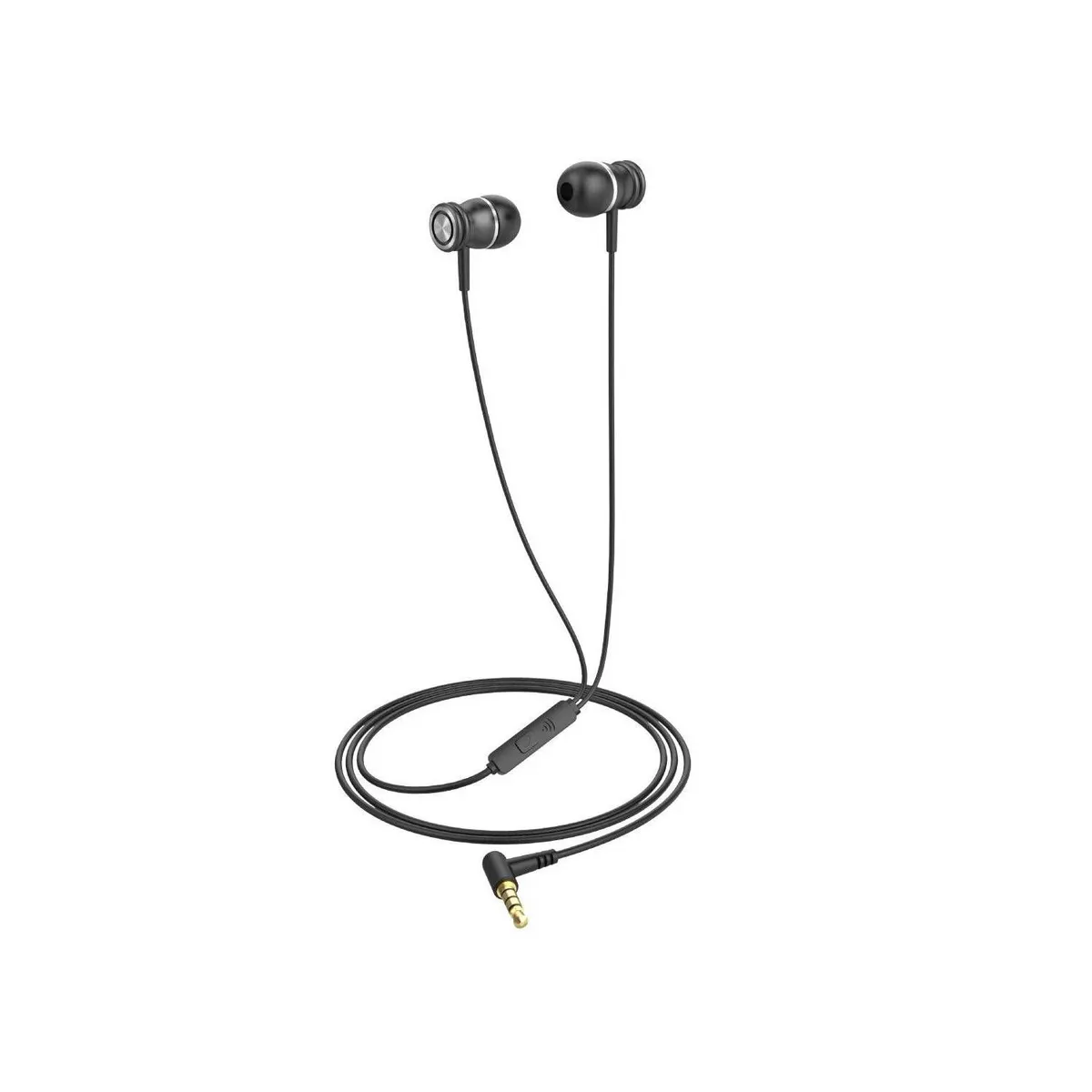Auriculares de cable TPE de alta calidad Havit E303P, con micrófono conector de 3,5mm - Negro
